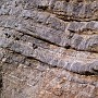 The Dibona via ferrata traverses some very fine stratified rock.